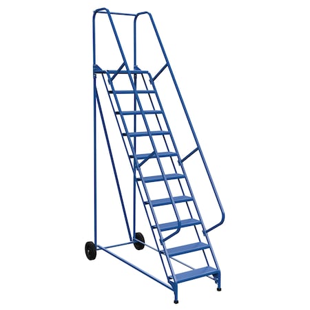 Vestil 130 H Steel Roll A Fold Ladder, 58 deg., Perf, 10 Step, 10 in Steps LAD-RAF-10-24-P